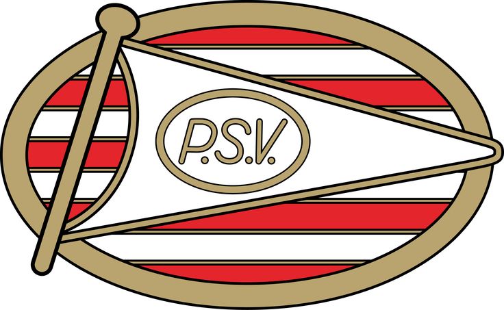 a red and white striped flag with the word psv on it