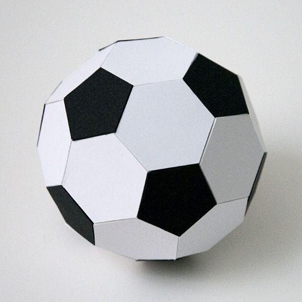 a black and white soccer ball sitting on top of a table