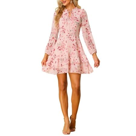 Fanciful blooms blanket this feminine fit-and-flare mini styled with a v neckline and crepe layered dress. A city spin on prairie charm, this stylish floral-printed dress is gathered with a fine ruffled neckline and cinched in with semi sheer puff sleeve Size Chart (in inches) International Size----------Chest Girth----------Waist Girth----------Shoulder Width----------Total Length XS------------------------------35 7/8------------------27 1/8------------------13 5/8---------------------------33 Chiffon Mini Dress, Sheer Long Sleeve, Layered Dress, Ruffled Neckline, Chiffon Long Sleeve, Layer Dress, Summer Floral, Printed Dress, Tie Dress