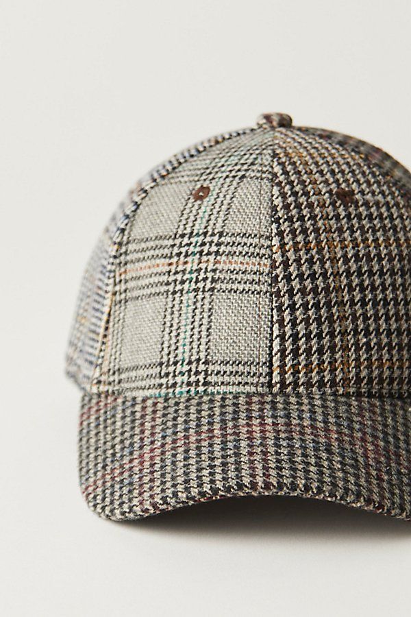 Just as versatile as it is vintage-inspired, this totally timeless cap is featured in a classic letterman style with pieced plaid detailing throughout for a super cool finish. **Features:** Letterman style, six-panel silhouette, mixes print design **Why We ❤ It:** Sure to be a staple in your weekly wardrobe rotation from season to season, this super cool cap is the ideal piece to add a lived-in touch to every look. | Letterman Plaid Cap by Free People in Green Fall Ball, Plaid Hat, Free People Summer, Creative Services, Grey Green, Mixing Prints, Ball Cap, Hats Vintage, Super Cool