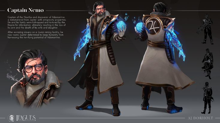 the concept art for an upcoming video game is shown in this image, including two men with