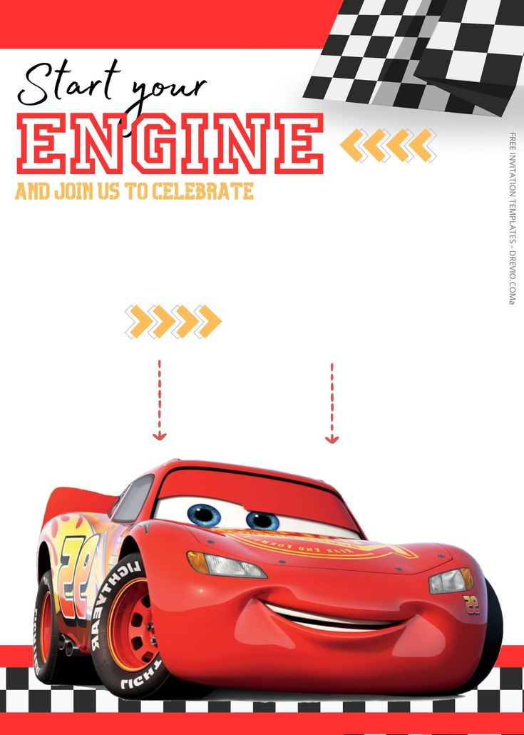 the cars movie poster is shown with an image of lightning from disney's cars