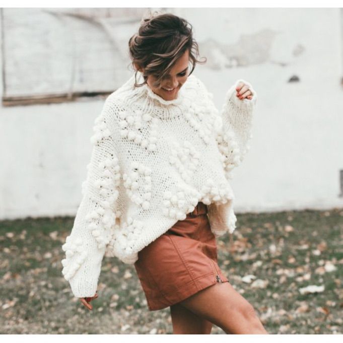 Reposh That Is Super Pretty, But I Am Only 4'11, So The Neck On The Sweater Is A Little Too Wide On My Frame. Tags Still On It Reposhing This Item I Purchased From @Dawnnoellemusic. Loved It, But Ready To Rotate For Something New. Questions? Leave A Comment Below! Chic White Chunky Knit Sweater, White Chunky Knit Top For Fall, Chunky Sweater With Skirt, Skirts With Sweaters, Sweater With Skirt, Cream White, Something New, Scoop Neck, Sweaters For Women