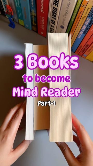 someone is holding up a book with the title 3 books to become mind reader part 2