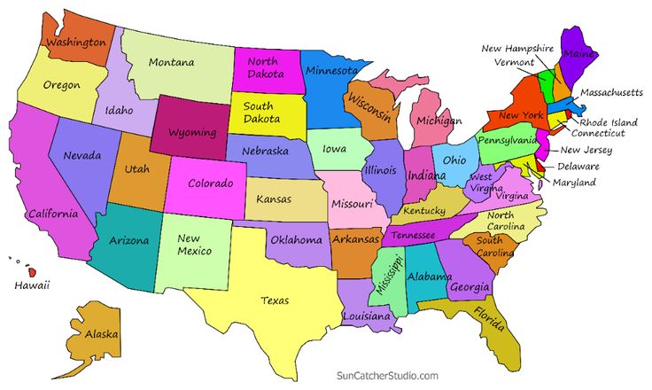 a map of the united states with all its major cities and their respective names on it