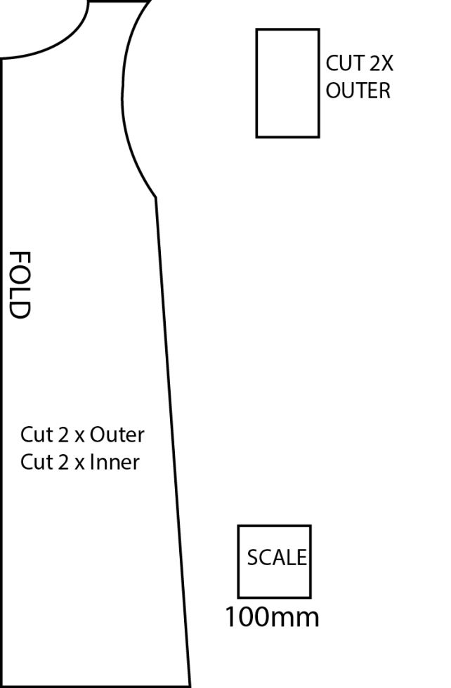 the sewing pattern is shown with measurements to make it easier for someone to sew