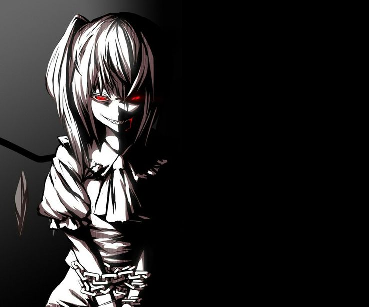 an anime character with long hair and red eyes, standing in front of a black background