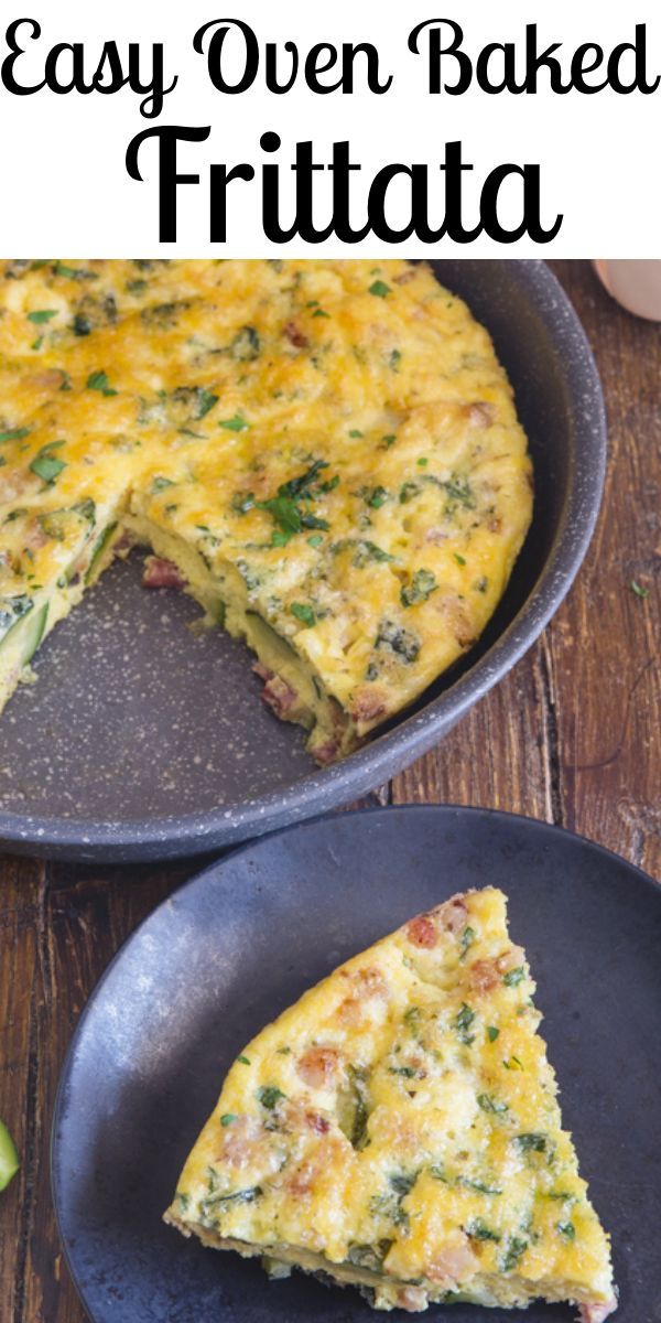 an easy omelet is served in a skillet with a slice cut out