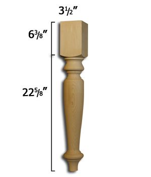 a wooden post is shown with measurements for it