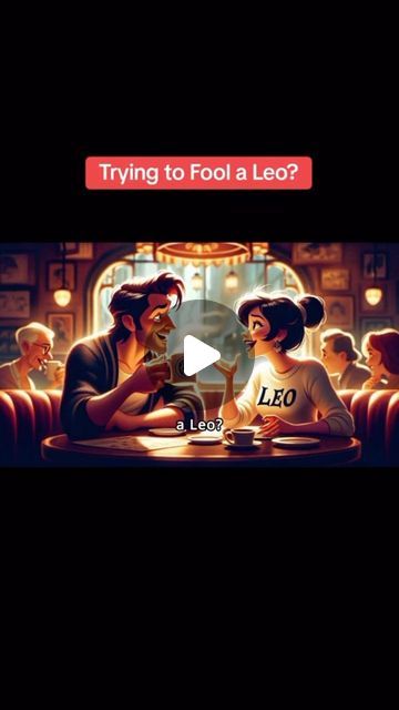 an animated scene with the title trying to fool a leo