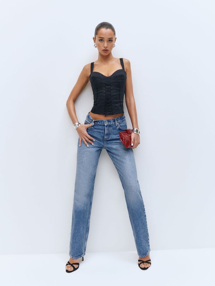 Denim time. Shop the Abby Low Rise Straight Jeans from Reformation, is a low-rise pant with a straight leg. 90s Jeans Straight Leg, Low Rise Jeans Straight Leg, High Rise Jeans With Five Pockets For Night Out, Fitted Straight Leg Jeans For Night Out, Straight Leg Jeans For Spring Night Out, Straight Leg Denim Pants For Night Out, Straight Leg Jeans Low Rise, Low Waist, Low Rise Light Wash Jeans