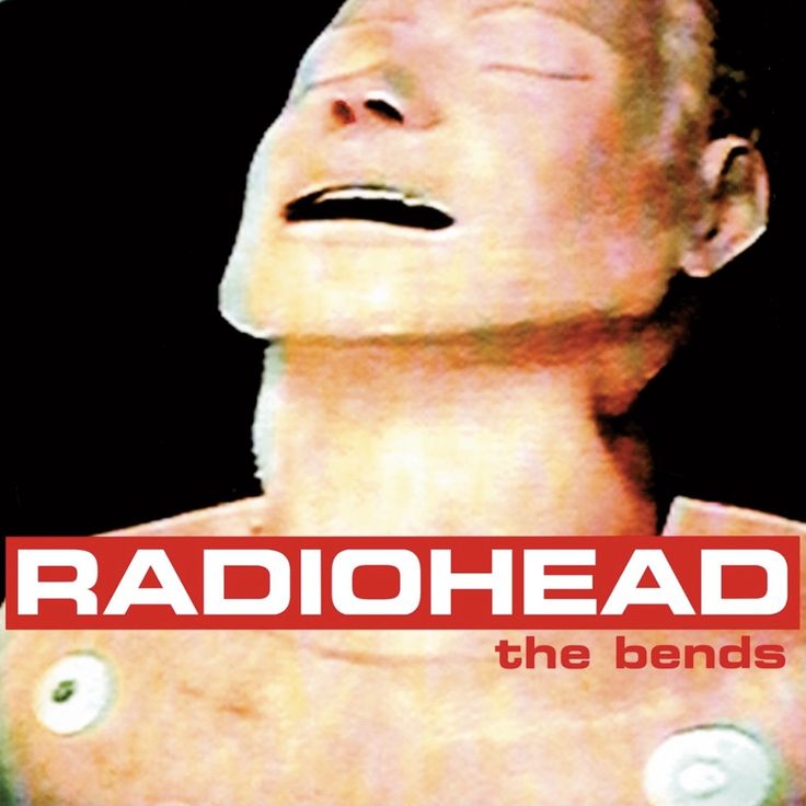 radiohead the bends album cover art with an image of a man's head