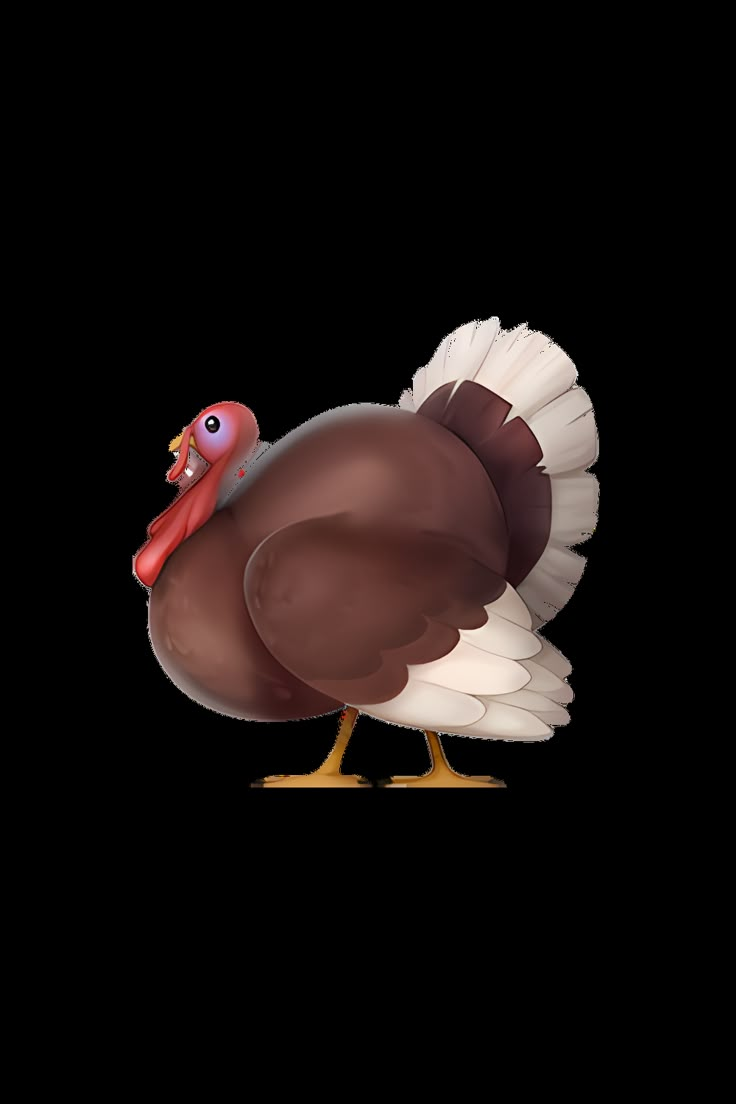 a cartoon turkey standing on one leg