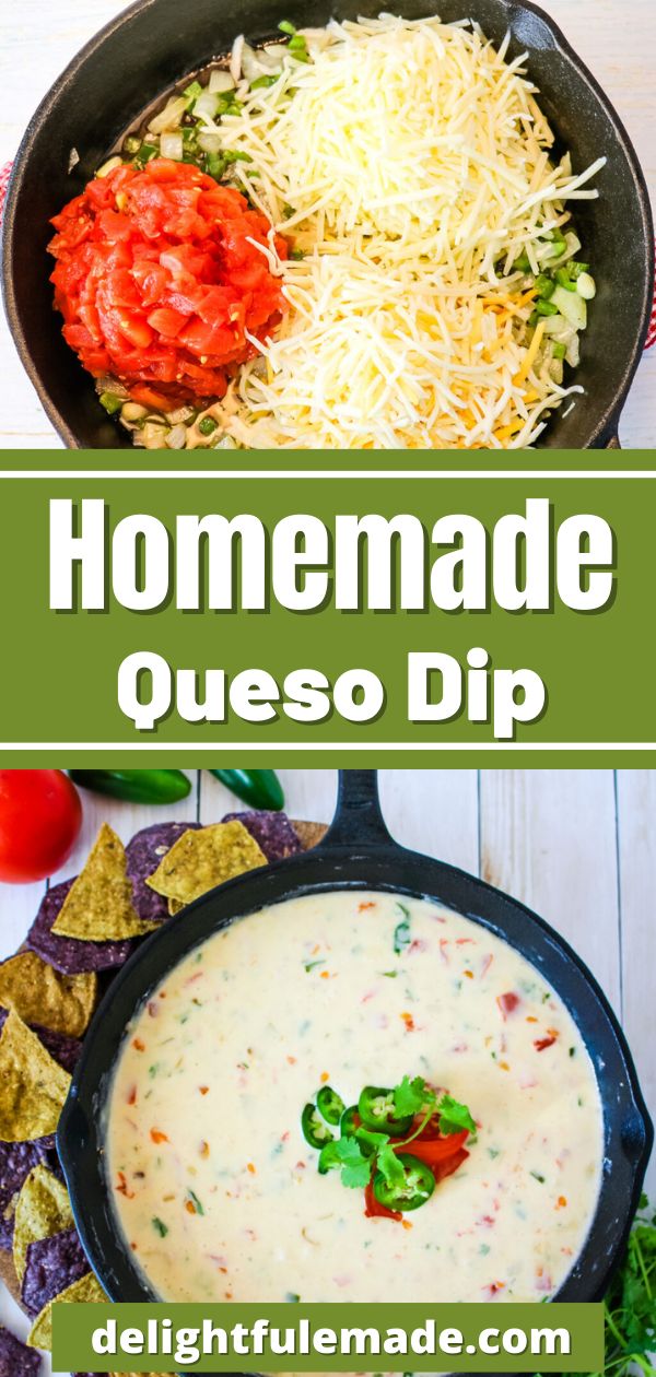 homemade quesadilla dip in a cast iron skillet