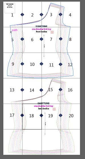 the sewing pattern is shown with numbers and measurements