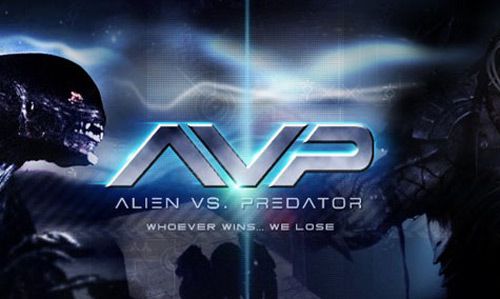 aliens vs predator movie poster with two men