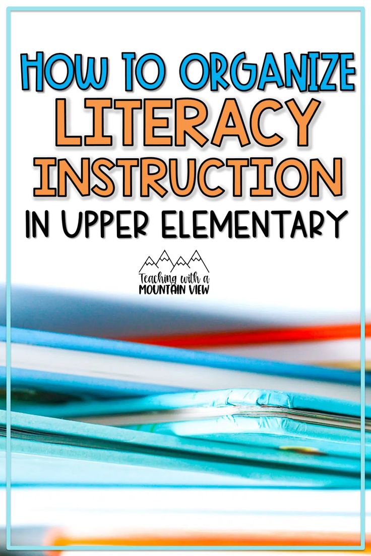 a pile of books with the title how to organize library instruction in upper elementary