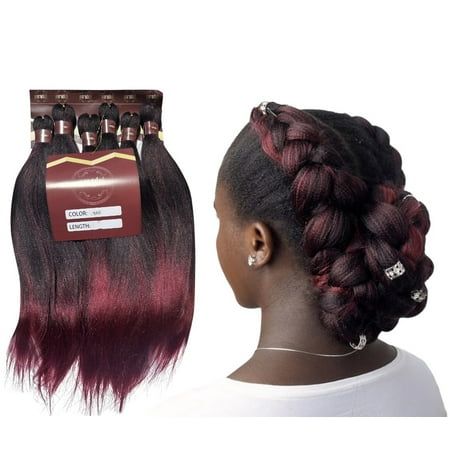 If you have synthetic hair sensitivity, make sure to soak or wash/shampoo your hair before using these Pre stretched braided hair Xpressions! Are you sick and weary of your scalp being damaged by braided hair extensions? Get MARADEK 6 PACKS OF Braiding hair right away. This braiding bundle is made of premium-grade itch-free 100% Kanekalon with a soft yaki texture. The gentle yaki texture feels like natural human hair. FEATURES:!  Pack of 6: enough to cover full head  Low-temperature synthetic fi Hair Extensions For Braids, Types Of Braids, Natural Human Hair, Braid In Hair Extensions, Synthetic Hair Extensions, Braided Hair, Braiding Hair, Irritated Skin, Up Hairstyles