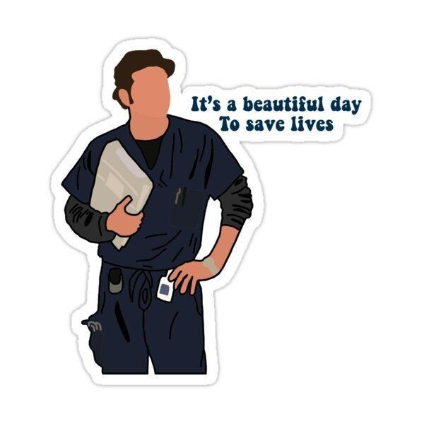 a sticker that says it's a beautiful day to save lives