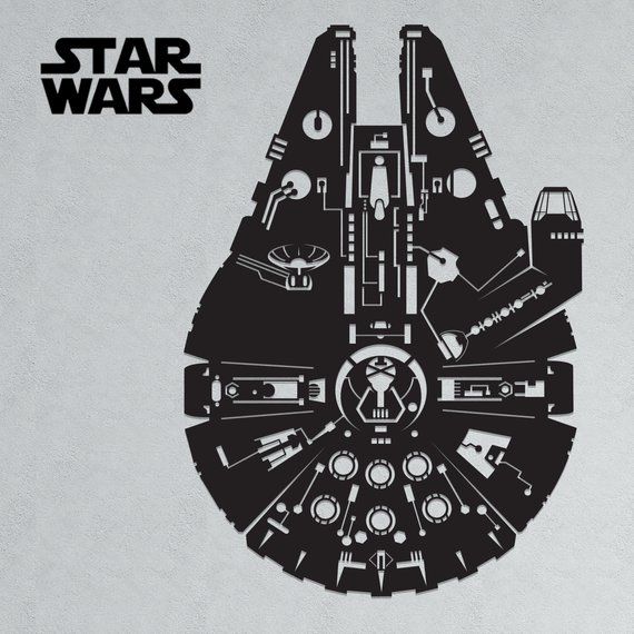 the star wars poster is shown in black and white