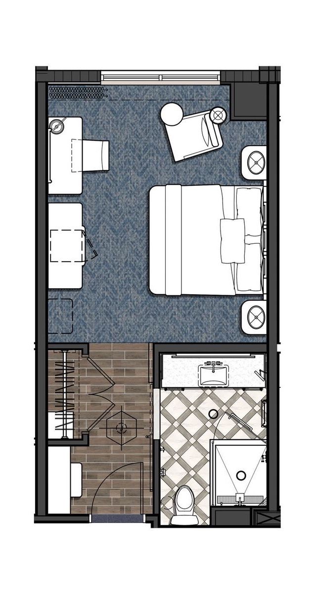 the floor plan for a small apartment