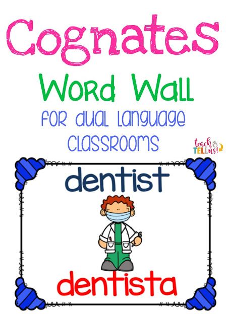 the word wall for dual language classroom dentist