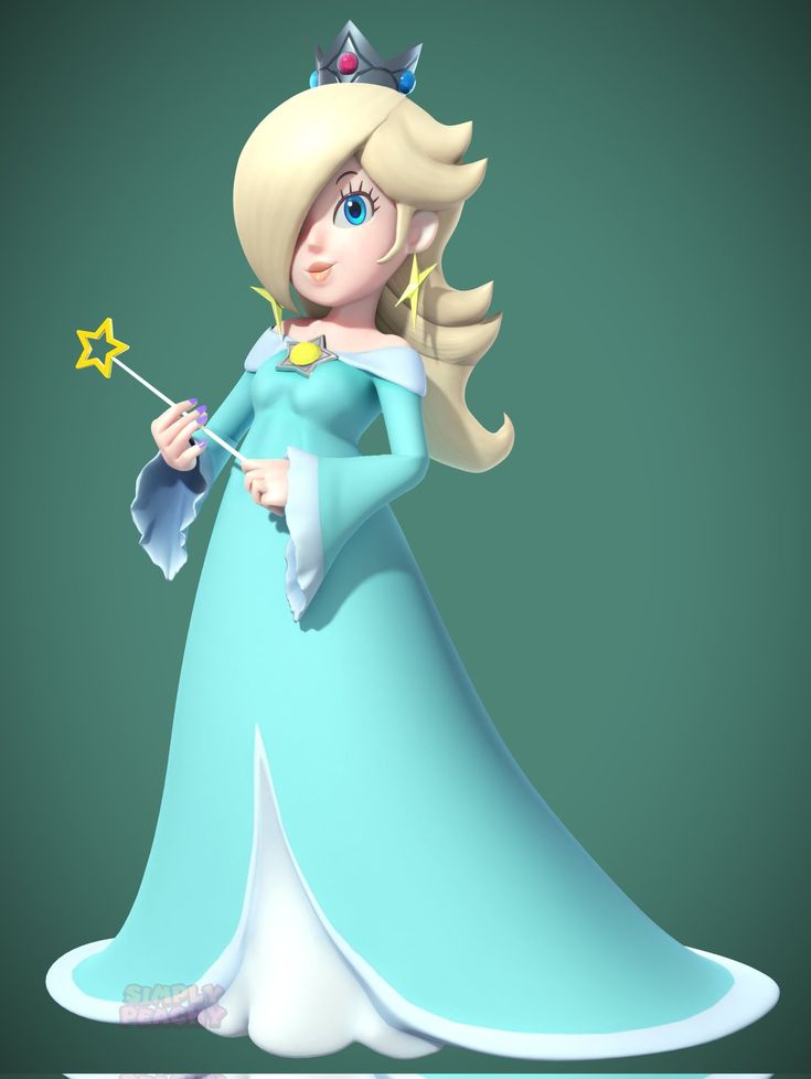 the princess is holding a wand and wearing a blue dress with gold stars on it