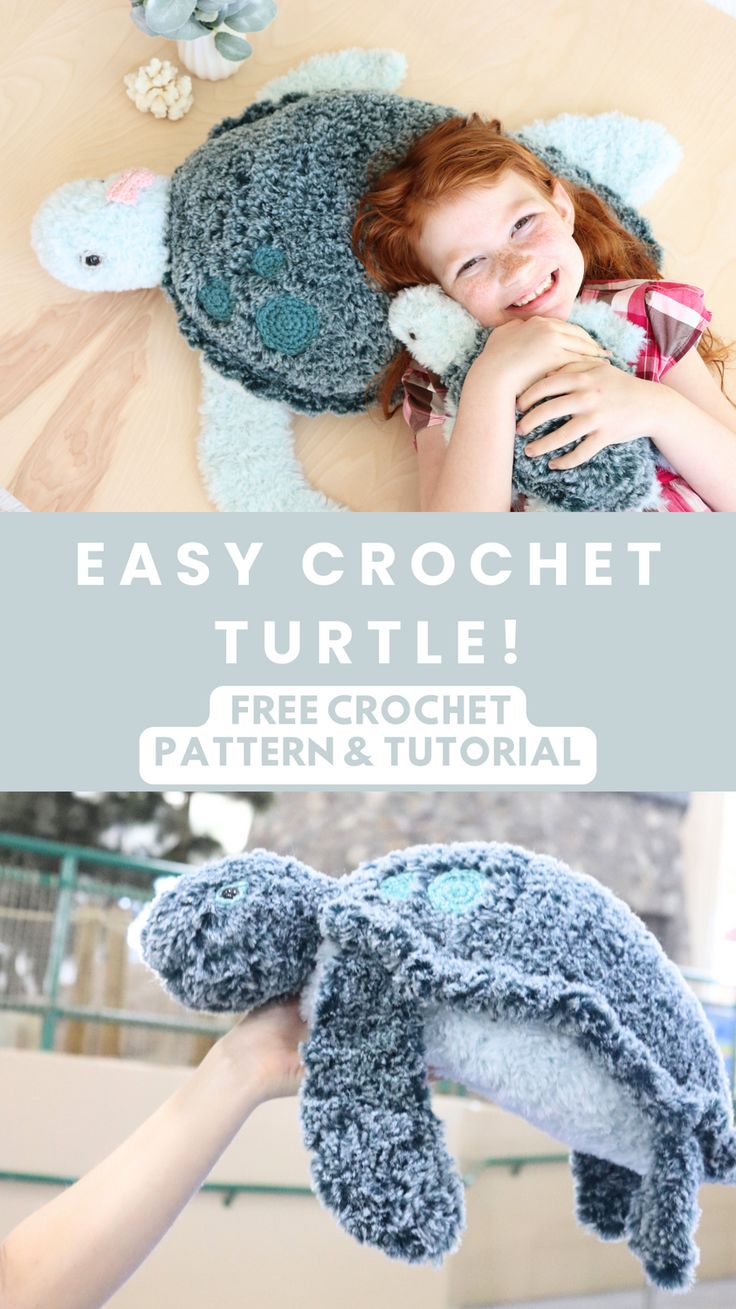 This crochet turtle is a FREE PATTERN & TUTORIAL on my blog. This crochet turtle would be a perfect baby gift, nursery prop, and SO much more! This crochet turtle pattern begins with the head, and then goes to the body. These turtles are NO SEW crochet patterns, which is an extra bonus! Also, there are 4 different sizes available, the XXS size is FREE on m blog, the XS, small, and medium is available on to purchase on my website and Etsy! If you plan to make this, I would LOVE if you comment! Chunky Yarn Crochet Turtle, Jumbo Turtle Crochet Pattern, Turtles Crochet Pattern Free, Crochet Large Plushies Pattern Free, Free Large Crochet Patterns, Crochet Large Sea Turtle Pattern Free, Crochet Big Turtle, Giant Turtle Crochet Pattern Free, Crochet Turtle Pillow Pattern Free