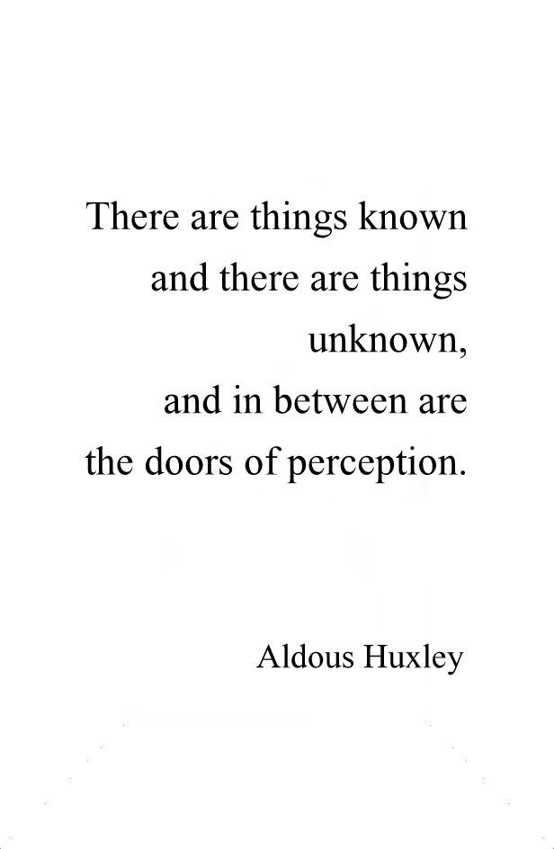 an image of a quote with the words there are things known and there are things unknown, and in between are the doors of preception