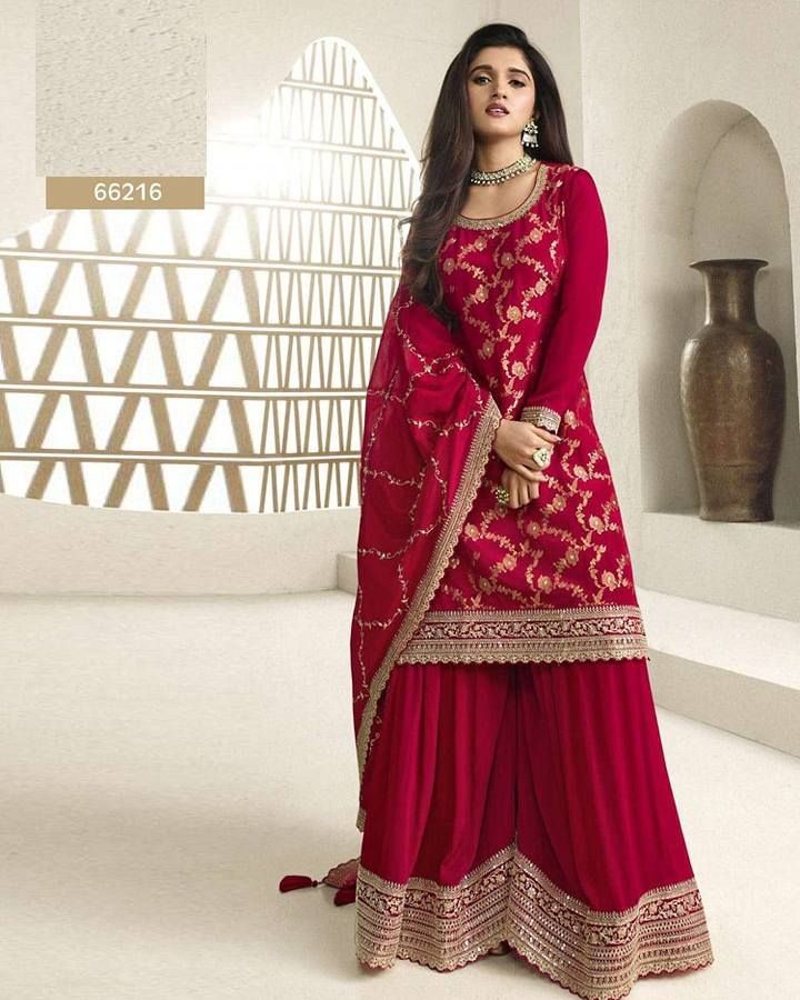 price 1999 rs unstiched partywear dress material whatsapp order +919726301055 vinay dress Fabric detail Plazo Style Hit Design Material & Fabric Details Top :- Heavy jacquard silk chinon & multi work Size 48+ inner:-Santoon Sleeves :- Heavy jacquard silk Plazo :- heavy chinont & multi work + Plazo Lenth:-42 innar :- Santoon Dupatta :-heavy chinon+ multy work Type :- Semi Stitched ( Material ) Wash :- First time Dry clean #indianweddingdress #indianweddingsarefun #indianweddingoutfit #...