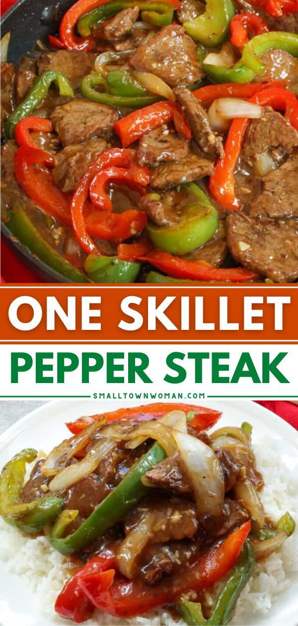 one skillet pepper steak is an easy and delicious dinner that's ready in under 30 minutes