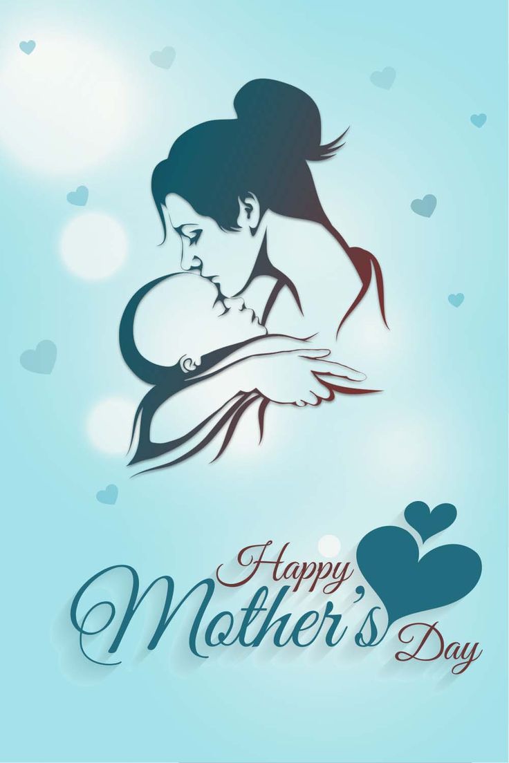 a mother's day card with a woman holding her baby