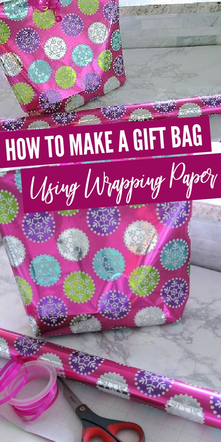 how to make a gift bag using wrapping paper