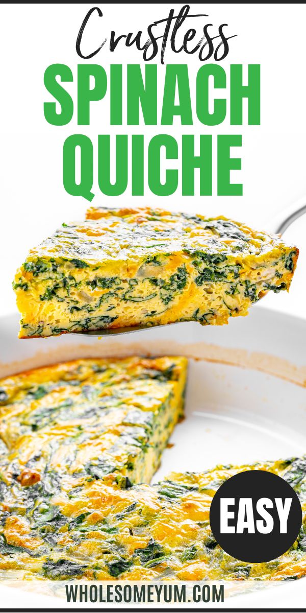 Spinach Quiche Recipe Fresh Spinach Quiche Recipes Easy, Crust Less Spinach Quiche, Crustless Spinach Swiss Cheese Quiche, Crustless Quiche With Heavy Cream, Quick Crustless Quiche, No Crust Spinach Quiche, Keto Breakfast Quiche Crustless, Spinach And Eggs Breakfast Healthy, Easy Crustless Spinach Quiche