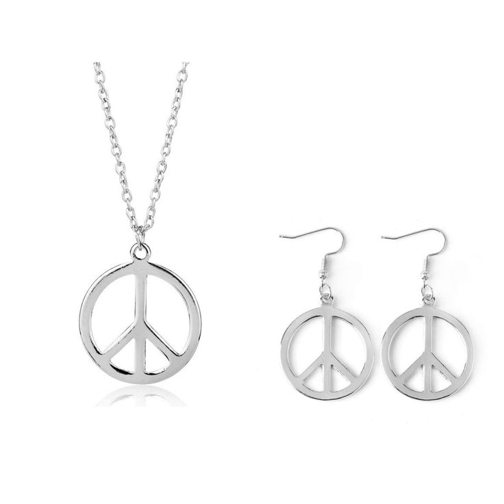 PRICES MAY VARY. 【Hippie Peace Necklace Unique design】Peace necklace features a silver or gold peace medallion, aslo peace sign earrings too.the peace sign necklace is widely used as nice accessories to dress up your 60's or 70's hippie look, good for everyday wear.The hippie style is very prominent, it can be well matched with your various hippie outfits, which is an ideal accessory choice 【Hippie Jewelry Reliable Material】Peace sign necklace is made of high quality alloy, lightweight and durab Party Accessories Jewelry, Peace Sign Jewelry, Peace Sign Earrings, Nice Accessories, Peace Necklace, Peace Sign Necklace, 70s Party, Hippie Peace, Sign Necklace