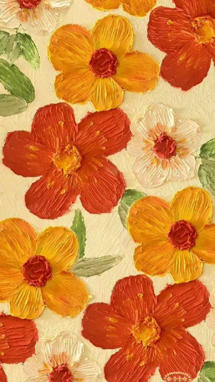 an image of flowers painted on paper