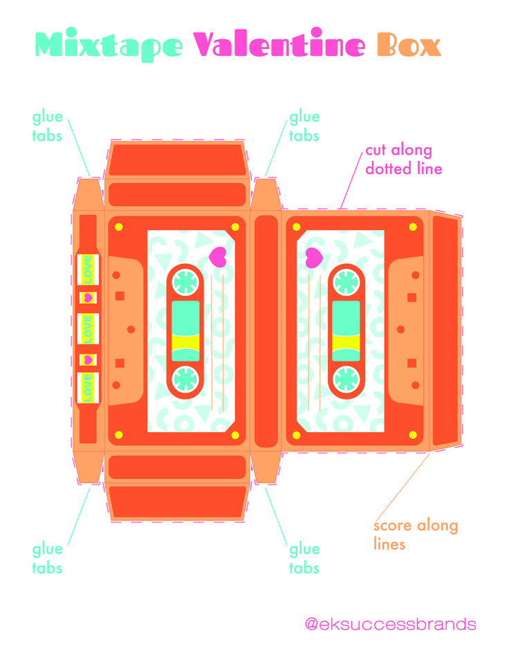 an info graphic showing how to mix up valentine's boxes