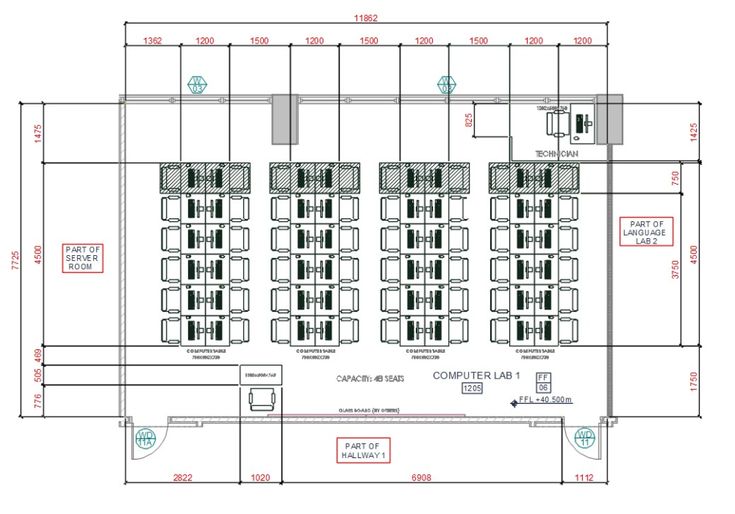 the floor plan for an office building