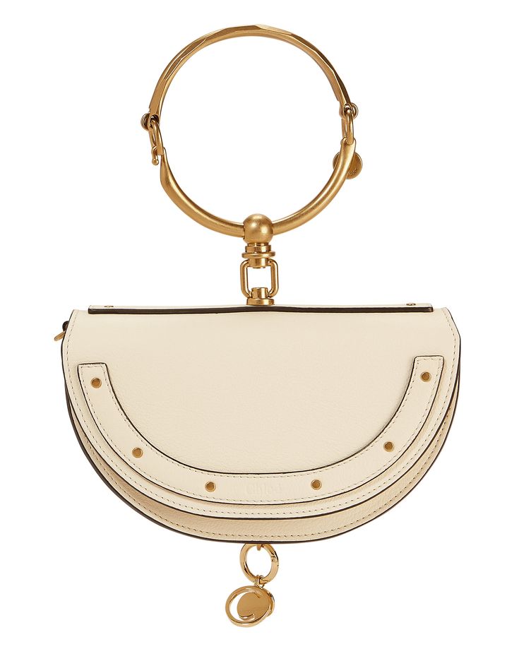 Chloe bracelet bag Chloe Bracelet Bag, Chloe Nile, Chloe Marcie, Luxury Handbags, Fashion Bracelets, Saddle Bags, White Leather, Designer Handbags, Accessories Design