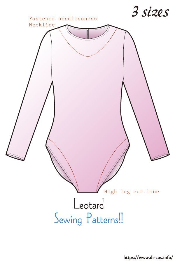 the front and back view of a bodysuit with long sleeves, three rows on each side