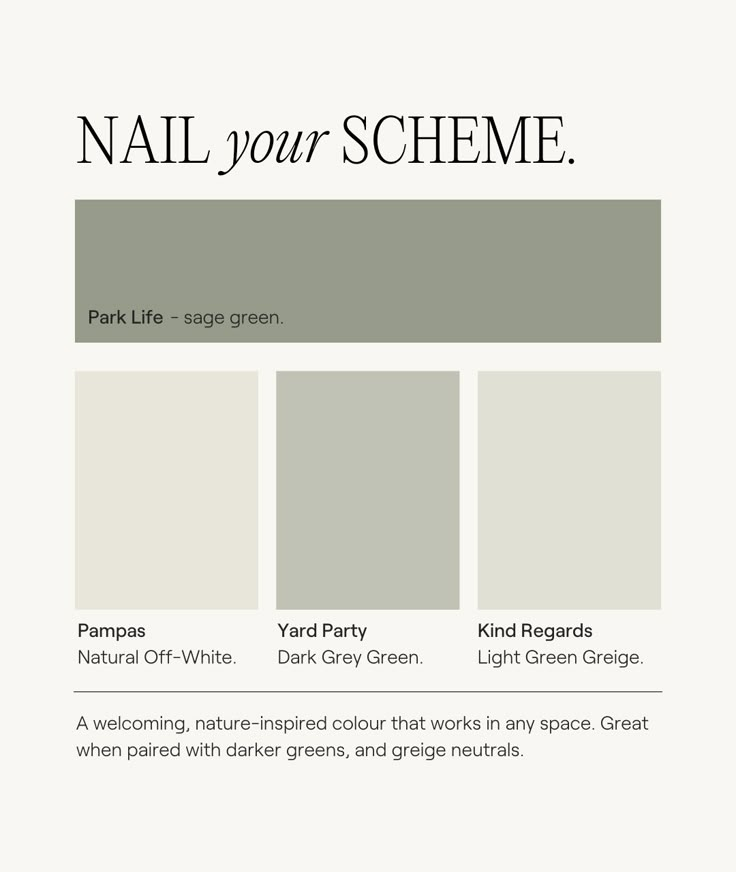 the color scheme for nail your scheme, including grays and whitest greys