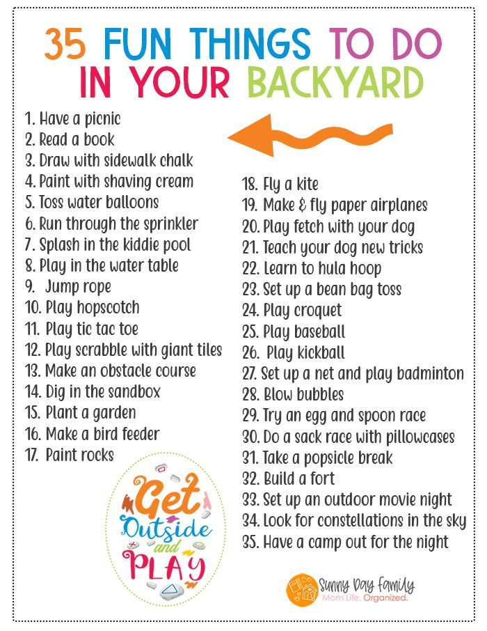 the 25 fun things to do in your backyard