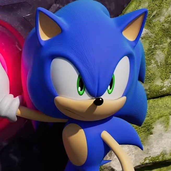 sonic the hedgehog holding up a red light