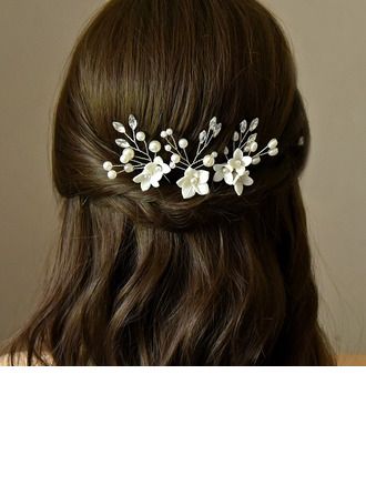 JJ's House Sets Hair Pins Flower Bridal  4.13 \"(Approx.10.5cm) Wedding (Set of 3) Hair Accessories 1.97\"(Approx.5cm) Alloy Rhinestone Headpieces. #JJ's House #Sets #HairPins #Flower #Bridal #Wedding #HairAccessories #Alloy #Rhinestone #Headpieces White Flower Hair Pins, Bridesmaid Hair Pieces, Rhinestone Headpiece, Headpiece Wedding, Wedding Hair Accessories, Hair Pins, Wedding Accessories, Headpiece, Pins