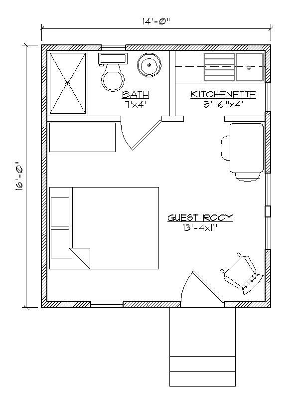 the floor plan for a small bedroom with an attached bathroom and living room, as well as