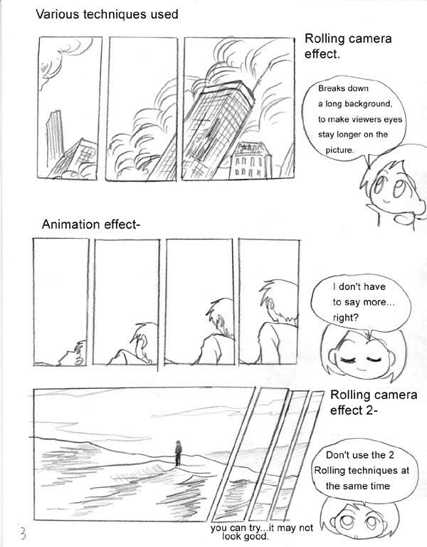 the storyboard for an animation film