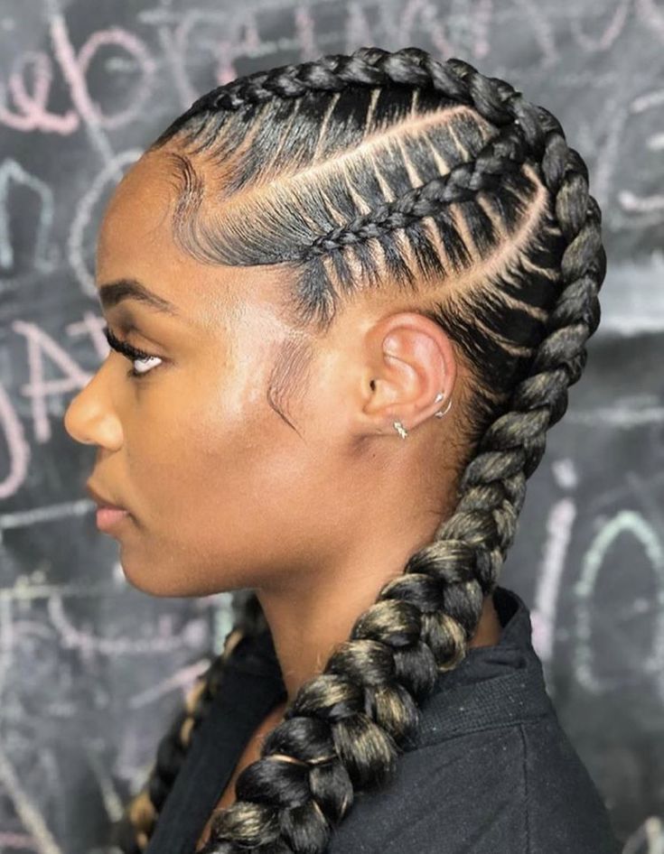 Cornrow Braid Hairstyles : Their Rich History, Tutorials & Types Braided Ponytail Hairstyles For Black Women Protective Styles, 2 Feed In Braids With Curls, Feed In Braids With Curls, 4 Feed In Braids Hairstyles, Cornrows Women, 2 Feedin Braids, Quick Styles, African American Braided Hairstyles, Vacation Hair