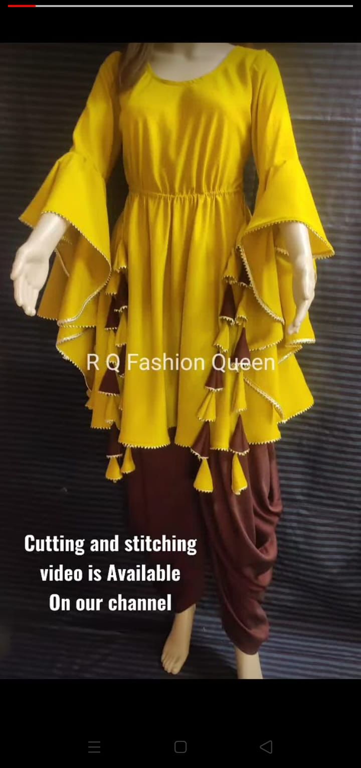 Stylish Sleeves Design For Kurtis Cotton, Kapde Designs, Hijab Fashion Casual Muslim Outfit Ideas, Dhoti Kurti, Dresses To Stitch, Hijab Fashion Casual, Muslim Outfit Ideas, Dress Designing Ideas, Haldi Ceremony Outfit