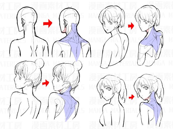 Back and side profile Back Drawing, Profile Drawing, Body Reference Drawing, 캐릭터 드로�잉, Anatomy Drawing, Poses References, Figure Drawing Reference, Anatomy Reference, Anime Drawings Tutorials