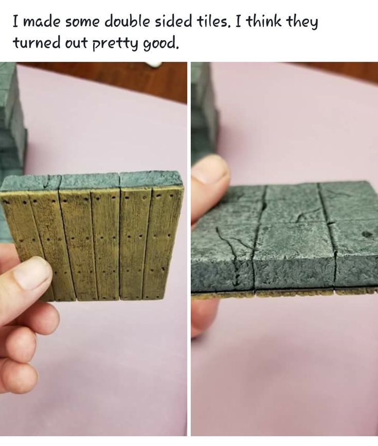 someone is holding some kind of small brick